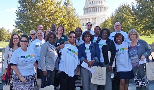 AFT members lobbying on Capitol Hill