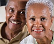 African-American couple senior