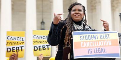 Cori Bush Student Debt rally