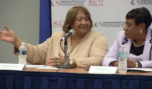 Lorretta Johnson during panel discussion