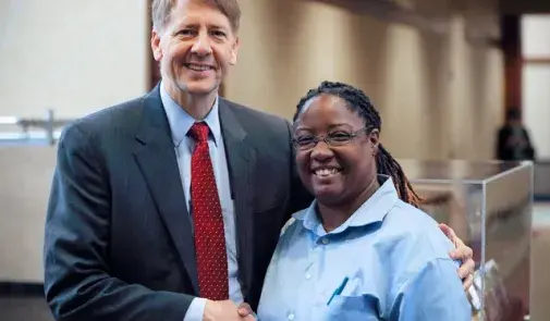Saundra Mobley and CFPB Director Richard Cordray