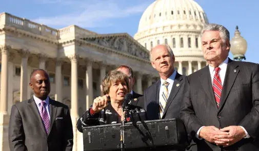 Weingarten with U.S. representatives at press conference