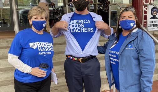 America needs teachers featuring Randi Weingarten and Evelyn DeJesus