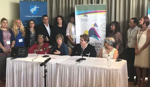 Press conference in Puerto Rico