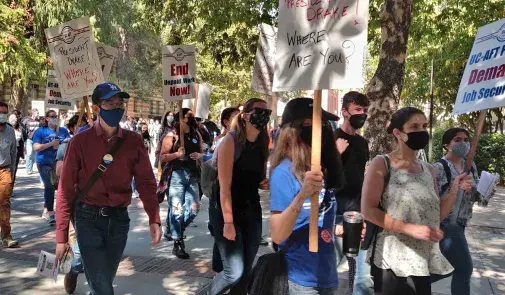 University of California picketers