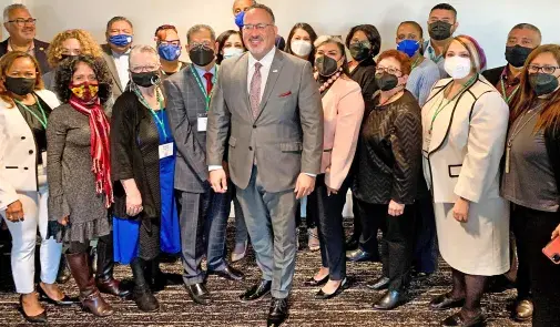 National Hispanic legislators delegation with Cardona