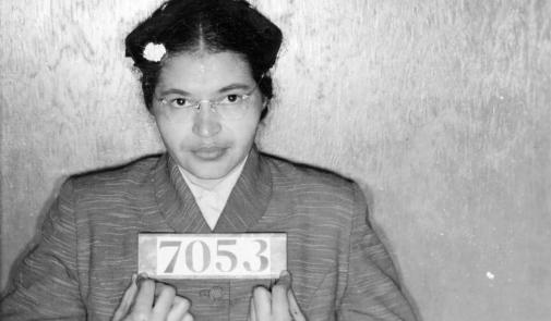 Mugshot photo of Rosa Parks