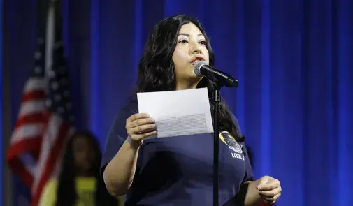 Alejandra Lopez, president of the San Antonio Alliance of Teachers and Support Personnel, describes her local’s MOVE grant work.
