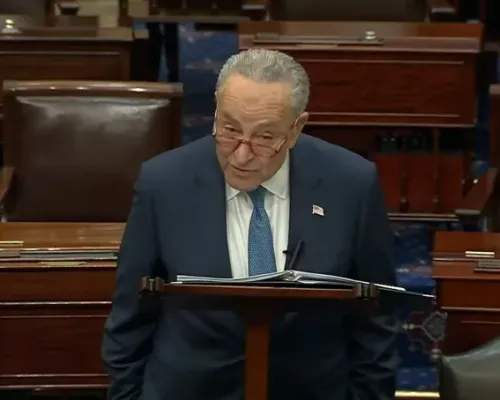 Photo of Chuck Schumer speaking