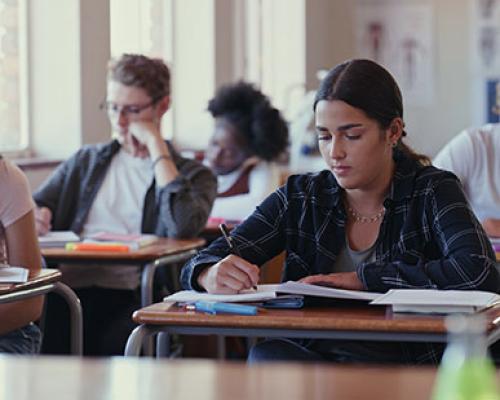 Students studying