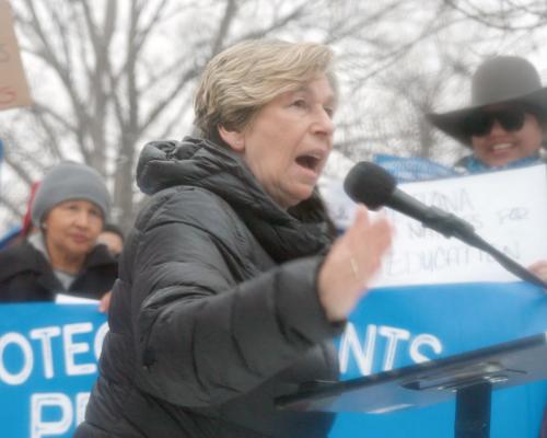 Randi at the rally
