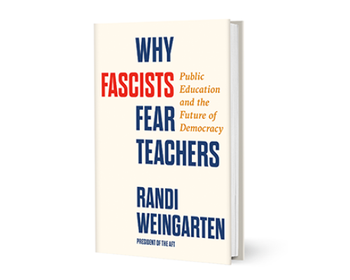 book cover, white with blue lettering, except "fascists", which is red, and the subtitle, which is yellow