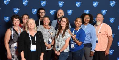 Photo of AFT Members smiling at Convention 2024