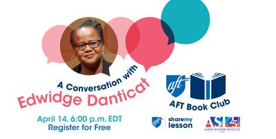AFT book club promotion for Edwidge Danticat