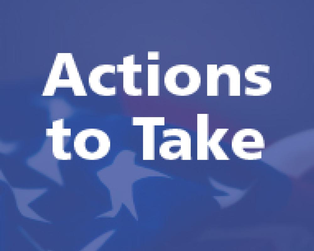 Actions to take