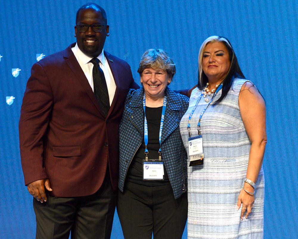 AFT officers at convention