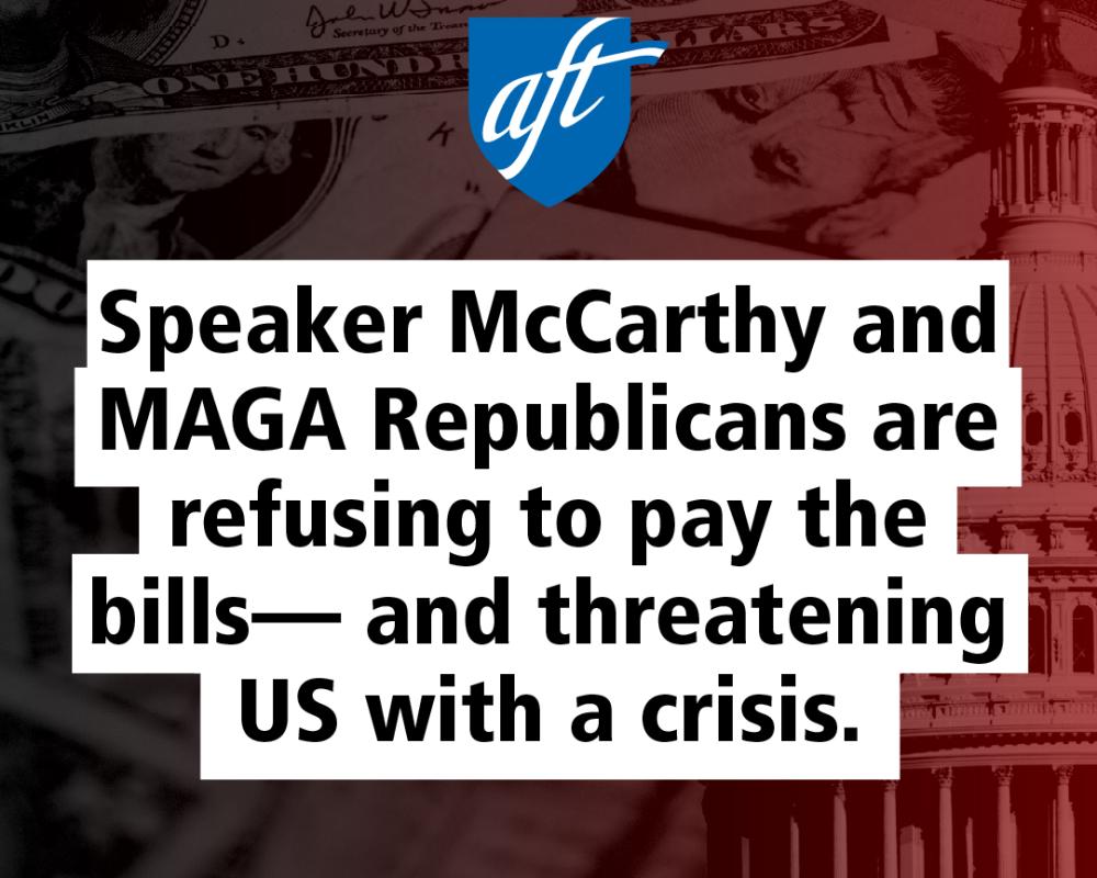 Speaker McCarthy and MAGA Republicans are refusing to pay the bills — and threatening US with a crisis.