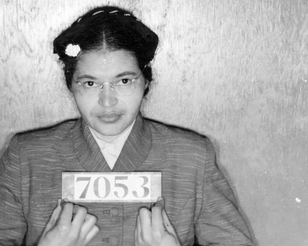 Mugshot photo of Rosa Parks