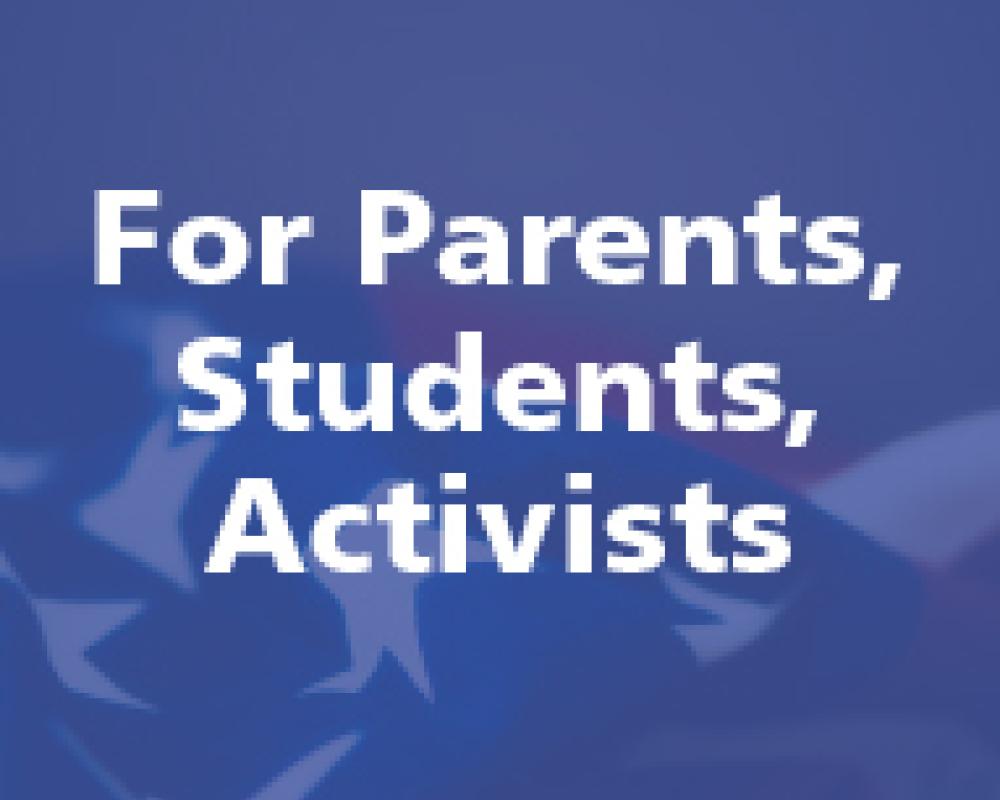 Parents, students, activists