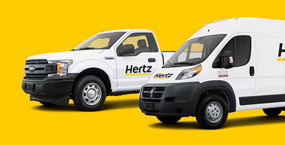 Hertz van and truck