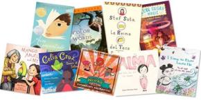 Collection of books for Hispanic Heritage Month