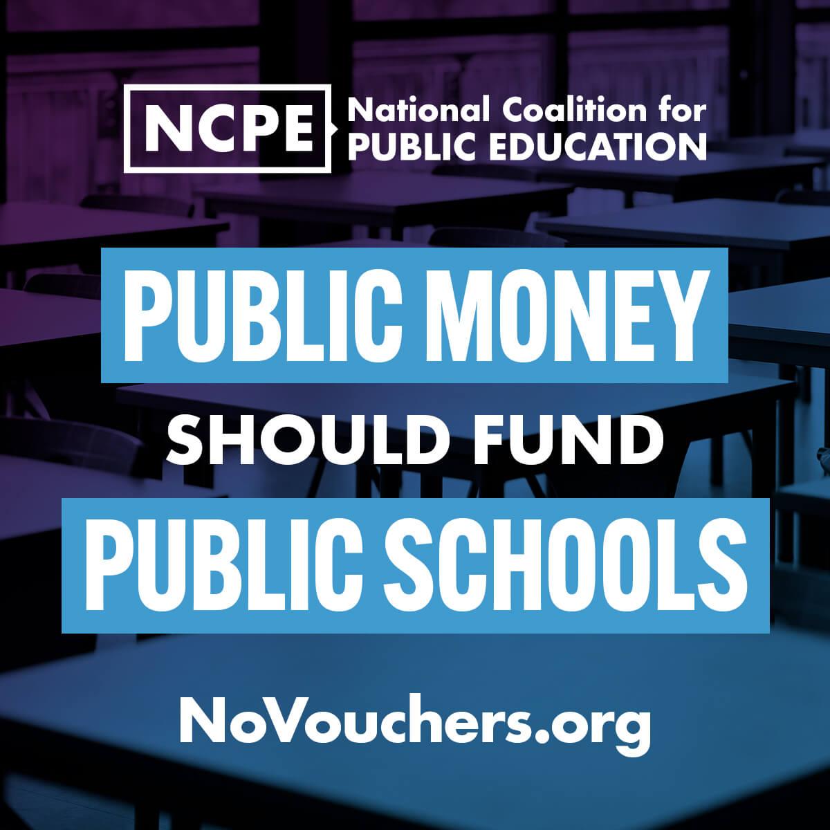 Public money should fund public schools