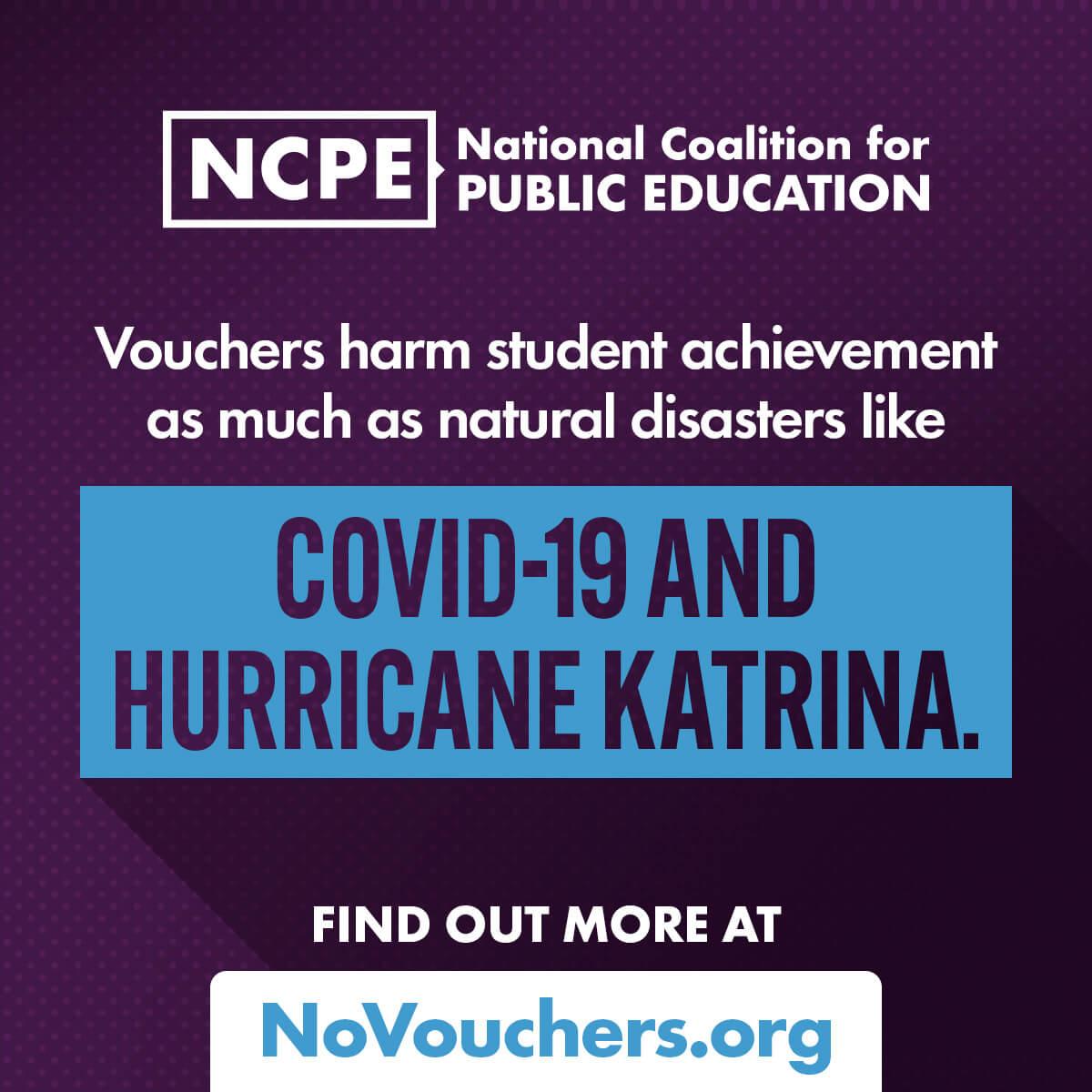 Vouchers harm student achievement as much as natural disasters