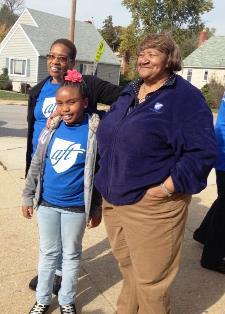 Lorretta Johnson campaigning in Baltimore