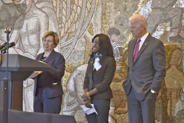 Randi Weingarten, Alexis Smith, Joe Biden