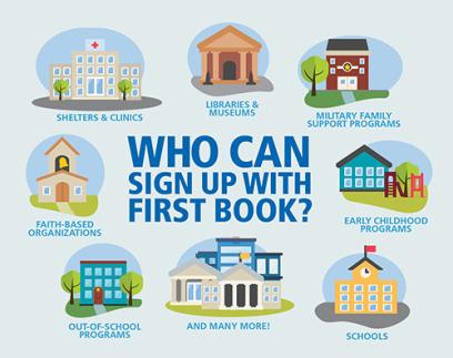 Who can sign up with First Book?