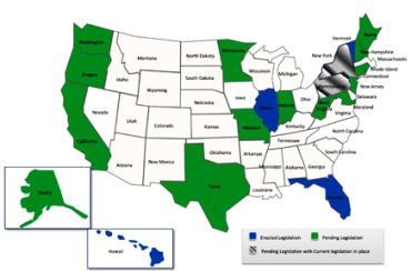 Healthcare, Mandatory Overtime Map