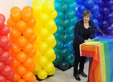 Randi Weingarten en el evento de orgullo de UFT