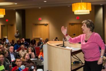 Randi Weingarten at higher ed conference