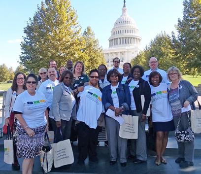 AFT members lobbying on Capitol Hill