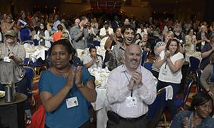 Crowd at closing session