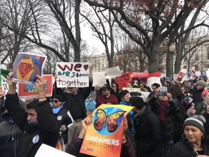 Signs at the large DACA rally