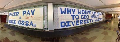 Diversity banners at the University of Michigan