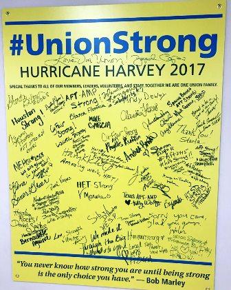 Union Strong sign
