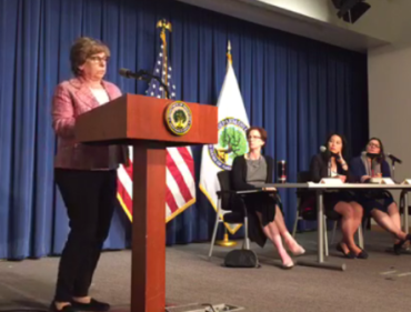 Weingarten testifying at Department of Education hearing