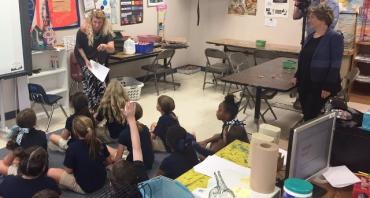 Weingarten with St. Tammany elementary students