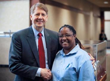 Saundra Mobley and CFPB Director Richard Cordray