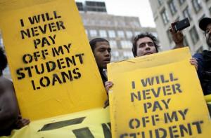Student debt rally signs