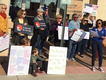 Protest at Rep. Comstock's office in Virginia