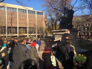 A grad student rally at the University of Pennsylvania