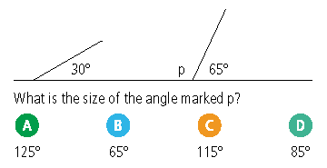 ¿Cuál es el tamaño del ángulo estacionado p?