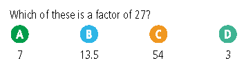 Which of these is a factor of 27?