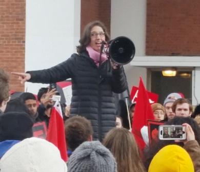 Mary Cathryn Ricker at the rally