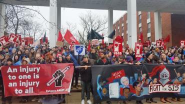 Rally during Bargaining for the Common Good conference