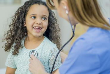 Girl and nurse