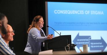 Thomasine Heitkamp at joint breakfast